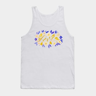 Love and flowers - yellow and blue Tank Top